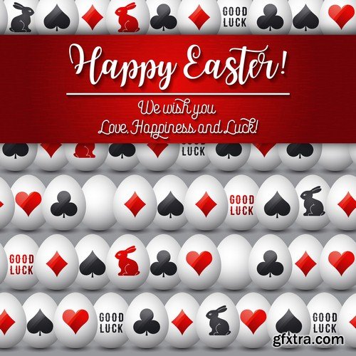 Easter greetings card - 5 EPS