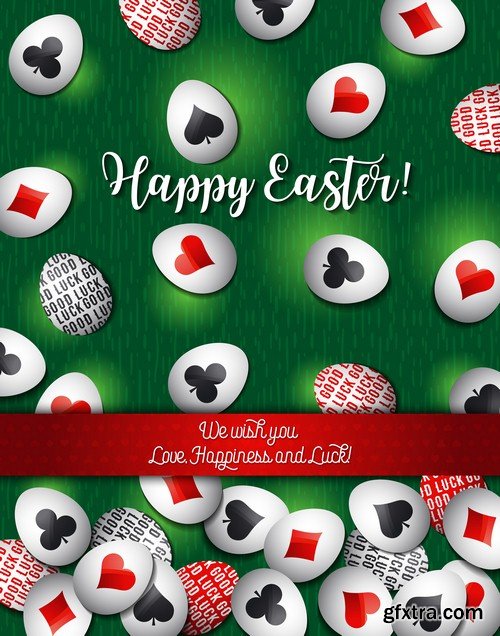 Easter greetings card - 5 EPS