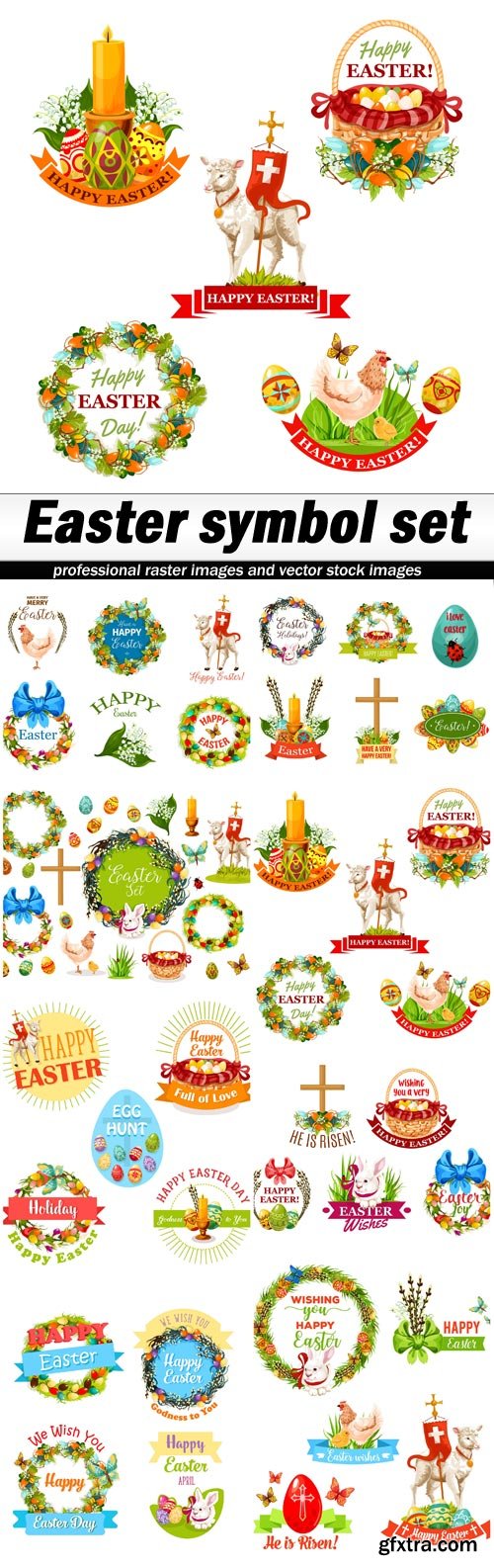 Easter symbol set - 8 EPS