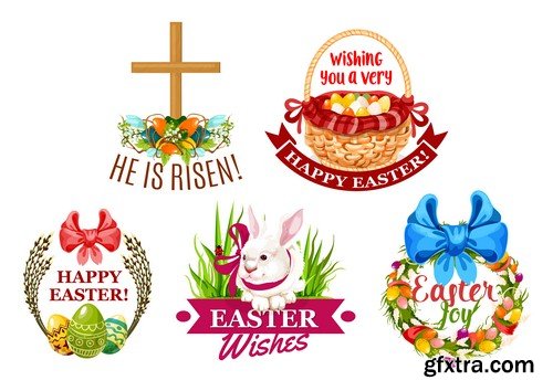 Easter symbol set - 8 EPS