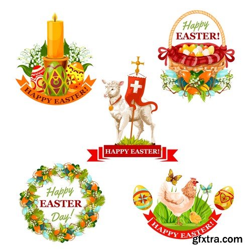 Easter symbol set - 8 EPS