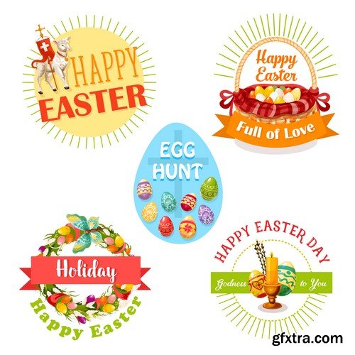 Easter symbol set - 8 EPS