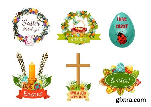 Easter symbol set - 8 EPS