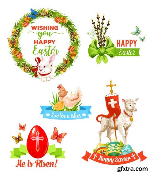 Easter symbol set - 8 EPS