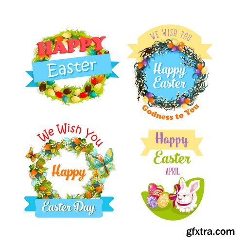 Easter symbol set - 8 EPS