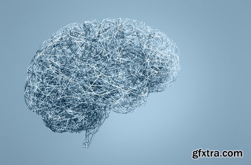 Collection 3D intellect intelligence brain neuron conceptual illustration 25 HQ Jpeg