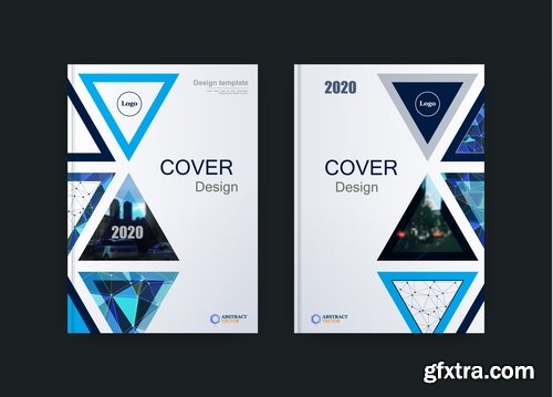 Collection of book cover flyer magazine booklet with infographics vector image 3-25 EPS