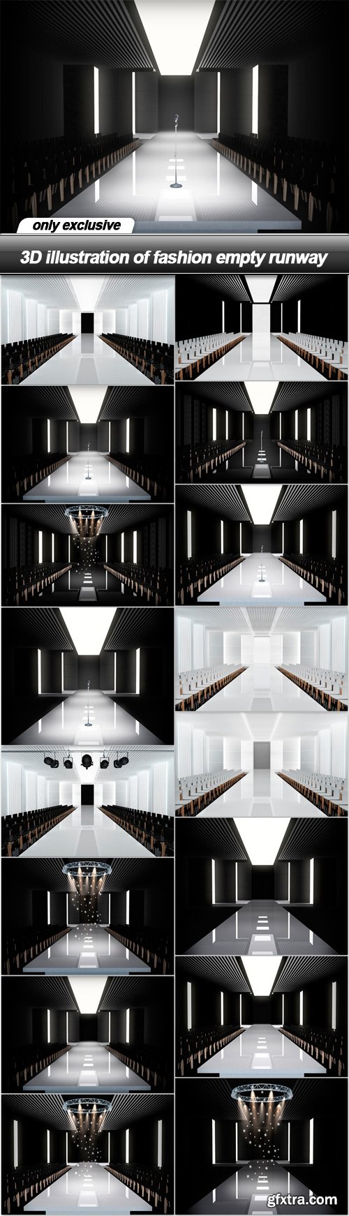 3D illustration of fashion empty runway - 16 UHQ JPEG