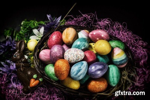 Easter eggs 1 - 6 UHQ JPEG