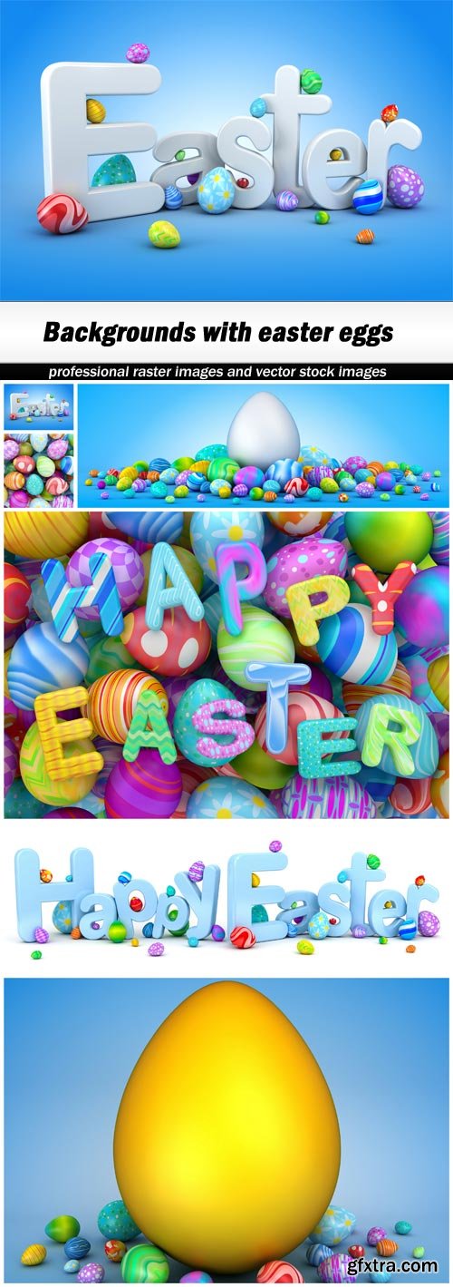 Backgrounds with easter eggs - 6 UHQ JPEG