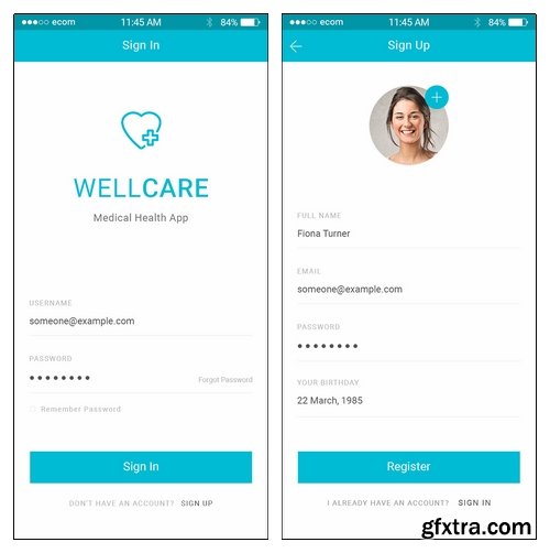 Well Care - Medical &amp; Health Care Mobile PSD APP