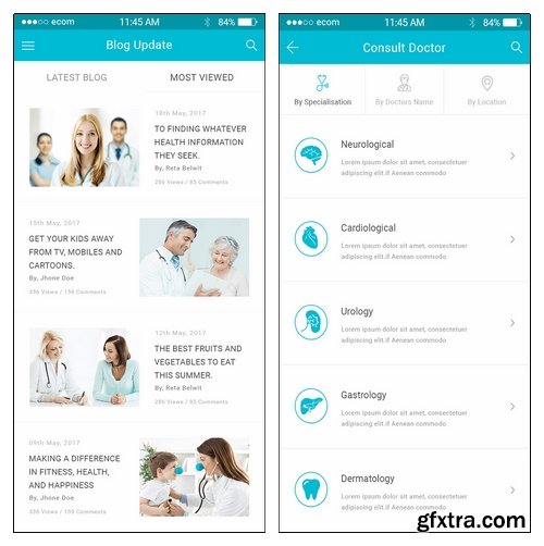 Well Care - Medical &amp; Health Care Mobile PSD APP