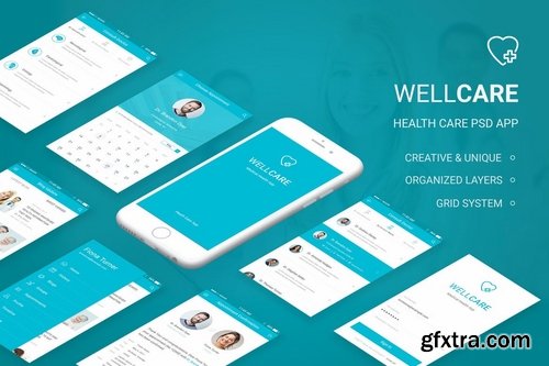 Well Care - Medical &amp; Health Care Mobile PSD APP