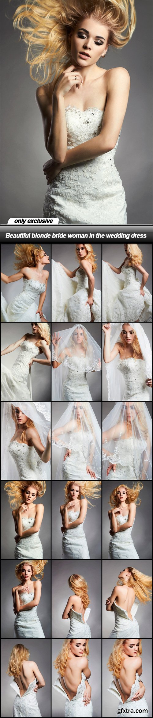 Beautiful blonde bride woman in the wedding dress - 18 UHQ JPEG