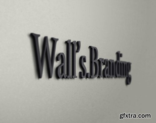 Wall Branding Logo Mockup