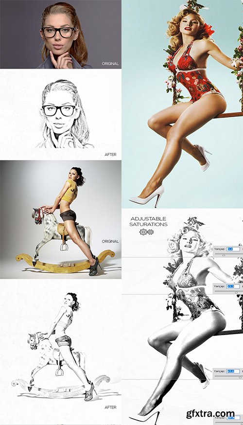 Graphicriver Sketching Morris - Photoshop Action 19323706