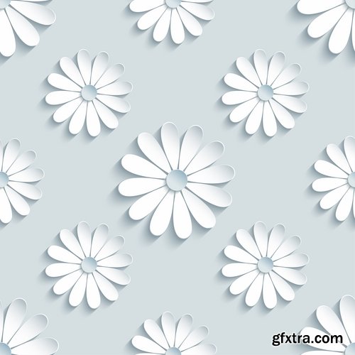 Collection daisy flower petal spring flyer banner frame background 25 EPS