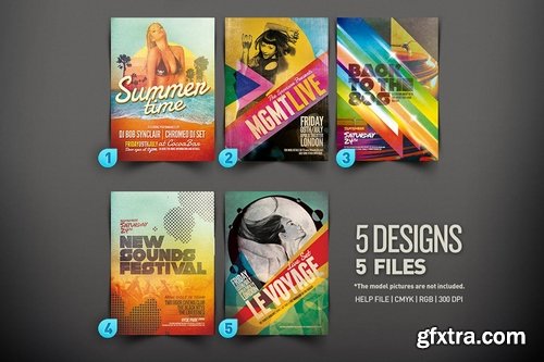 GraphicRiver - Indie Flyer Vintage Bundle 003 4321404