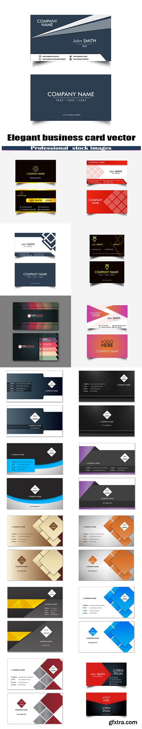 Elegant business card vector