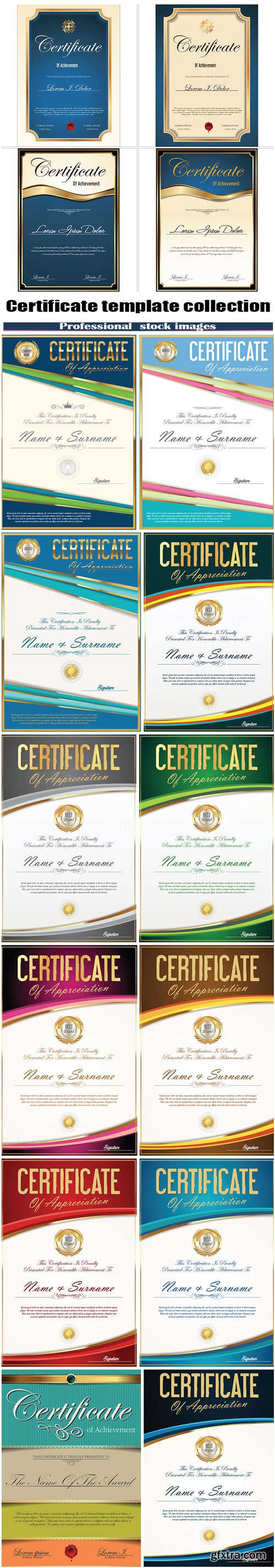 Certificate template collection