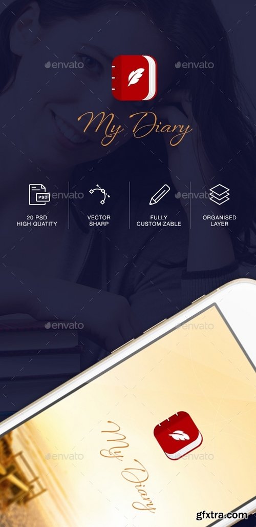 GraphicRiver - My Diary - UI Mobile Kit 13289332