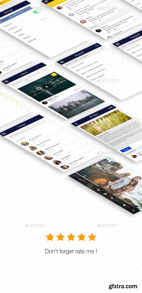 GraphicRiver - My Diary - UI Mobile Kit 13289332