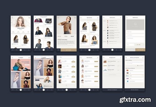 GraphicRiver - LaModa Fashion App UI 15595128