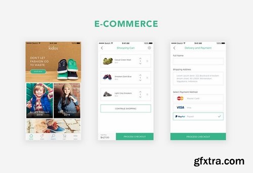 GraphicRiver - Kidos - Kids Clothing iOS UI Kit PSD 16851561
