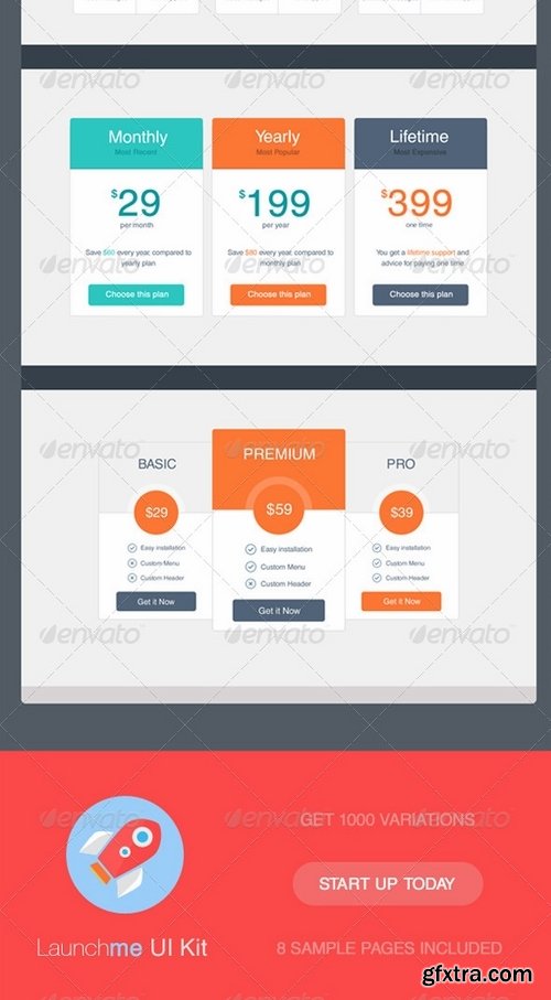 GraphicRiver - Launchme Website Wireframe UI Kit 7386364