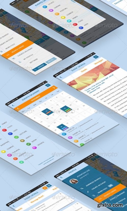 GraphicRiver - Eventit - Mobile Application UI 7889493