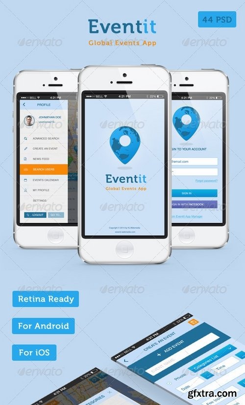 GraphicRiver - Eventit - Mobile Application UI 7889493