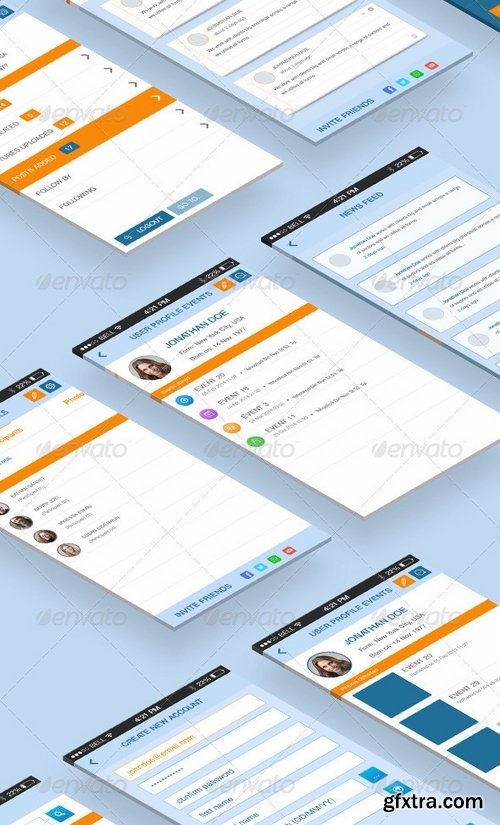 GraphicRiver - Eventit - Mobile Application UI 7889493