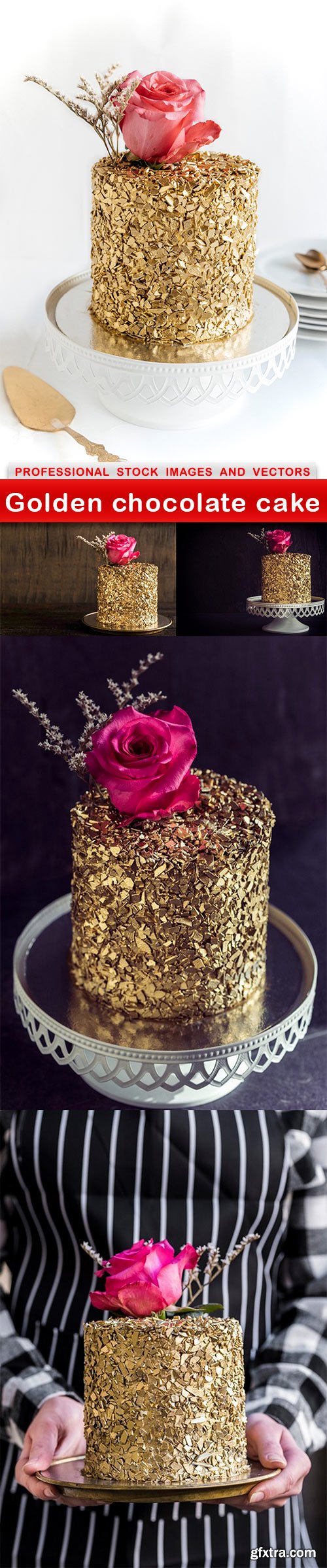 Golden chocolate cake - 5 UHQ JPEG