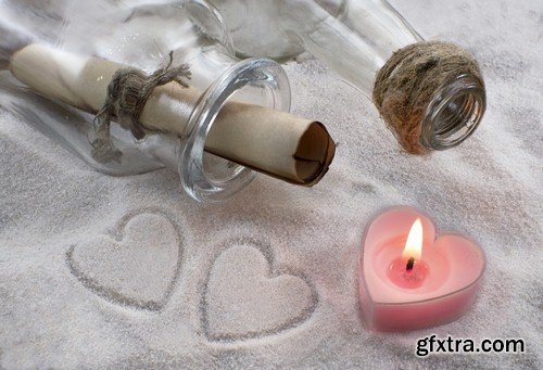 Candles on the sand - 6 UHQ JPEG