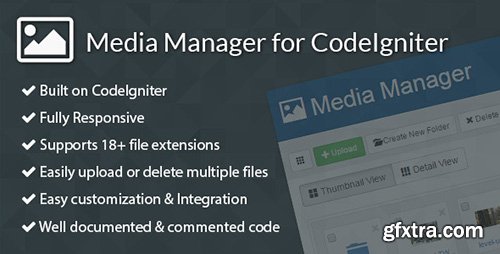 CodeCanyon - Media Manager for CodeIgniter v2.3.1 - 9517058