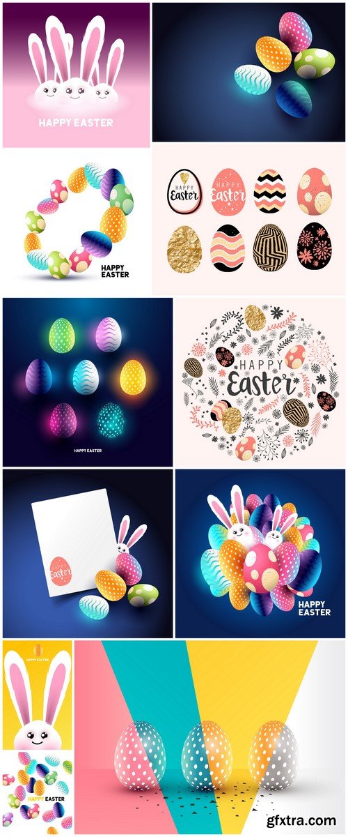 Abstract Easter Egg Background #2 11X EPS