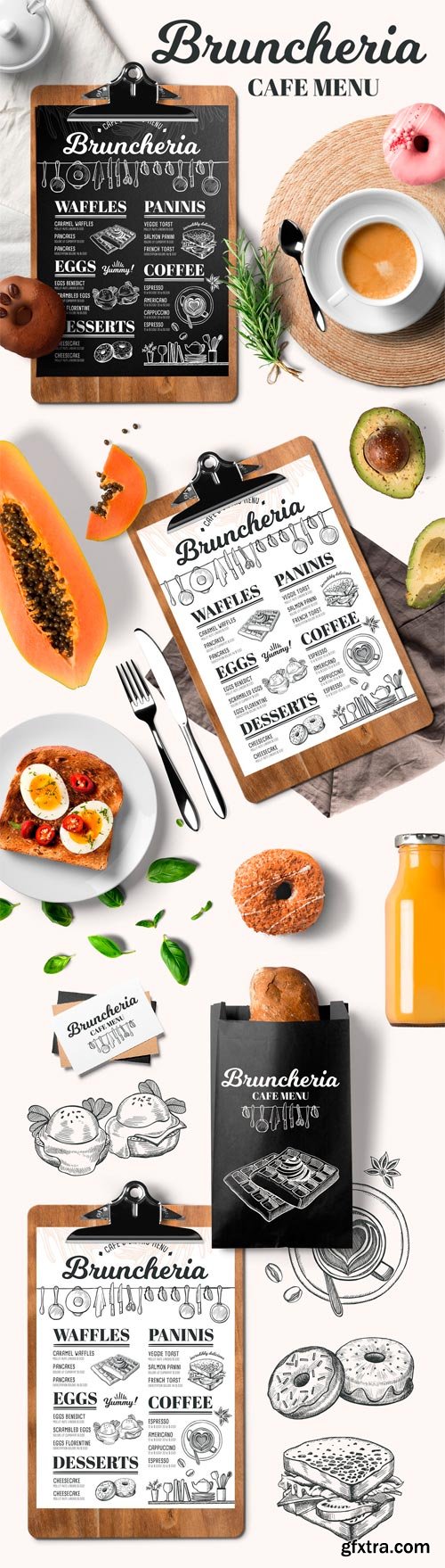 CM 1295166 Brunch Menu, Restaurant Template » GFxtra