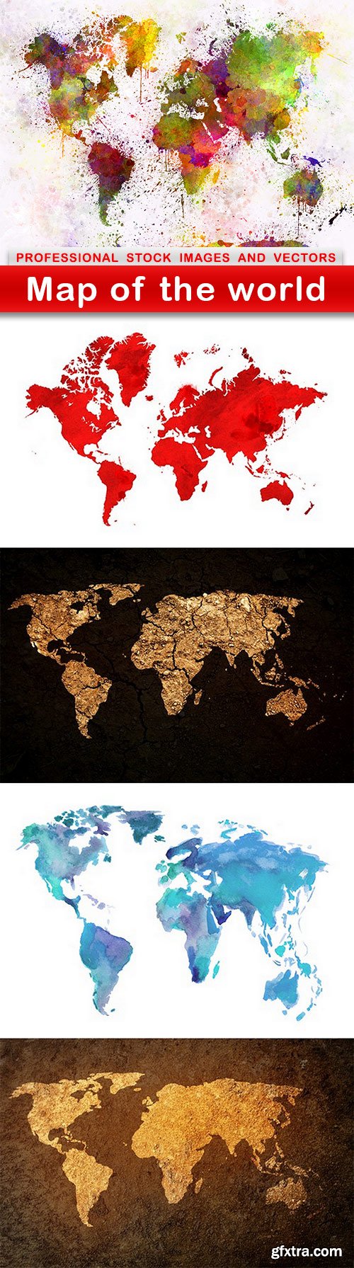 Map of the world - 5 UHQ JPEG