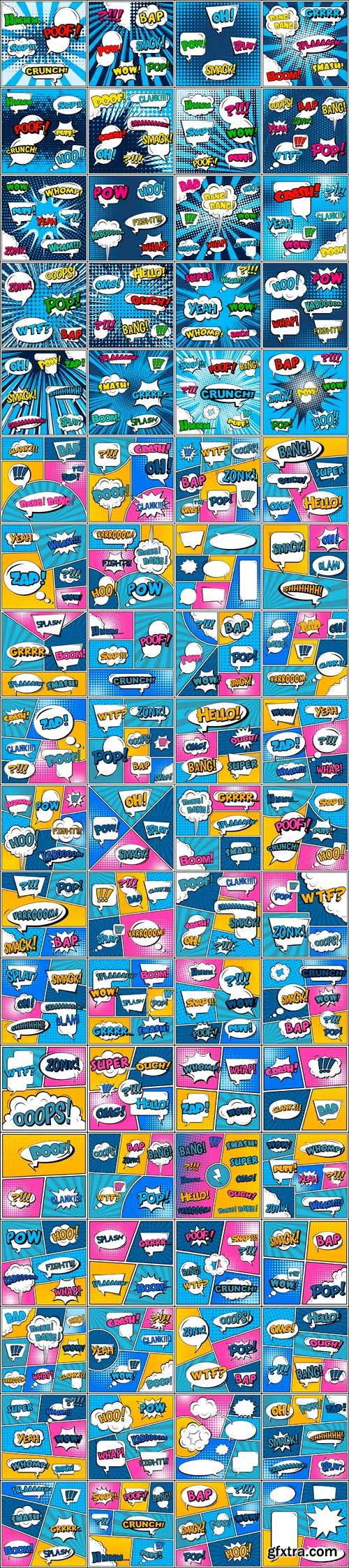 Abstract creative concept vector comic pop art style - 112 EPS