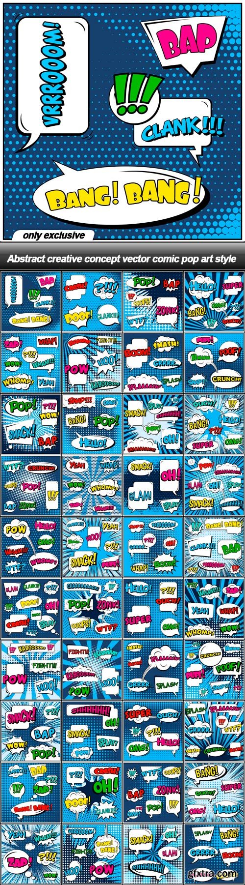 Abstract creative concept vector comic pop art style - 112 EPS