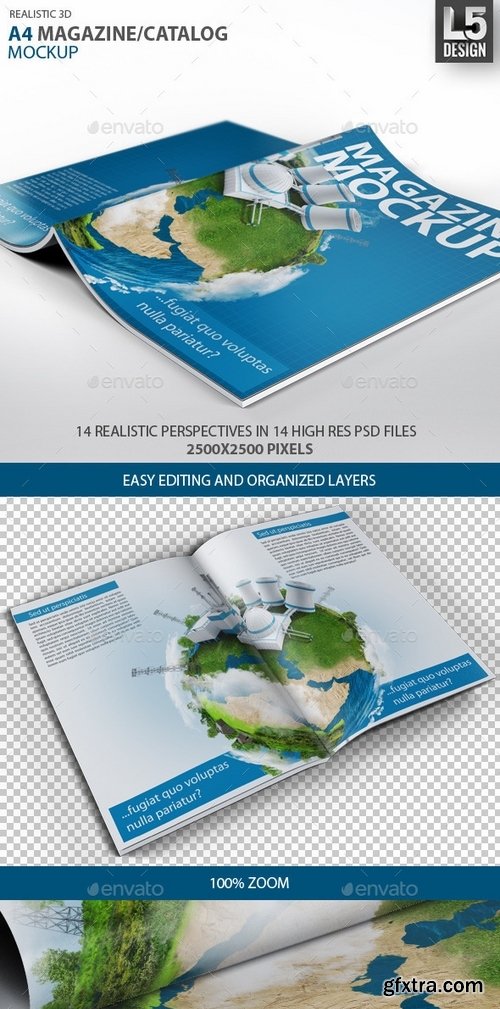 GraphicRiver - A4 Magazine Catalog Mock-Up 9931110