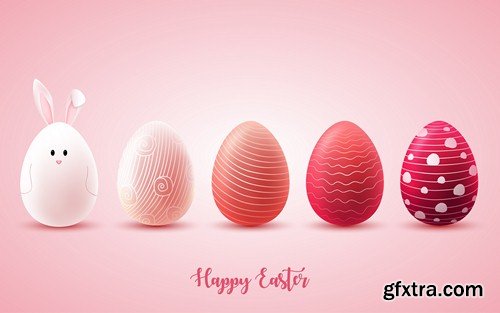 Happy Easter backgrounds 1 - 6 EPS