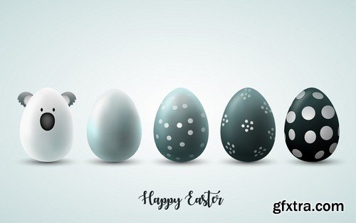 Happy Easter backgrounds 1 - 6 EPS