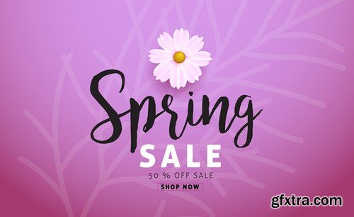 Spring sale backgrounds 2 - 5 EPS