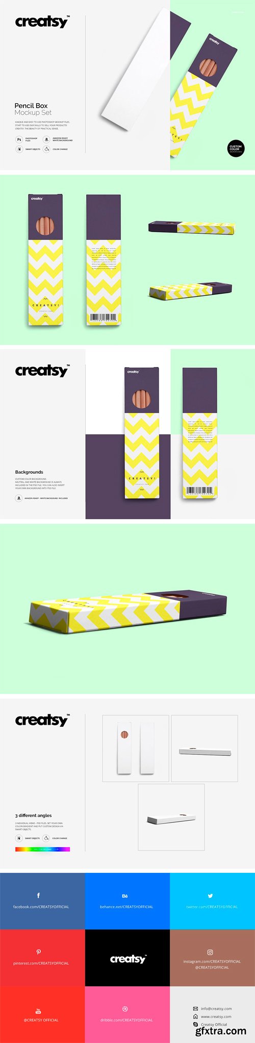 CM 1299939 - Pencil Box Mockup Set