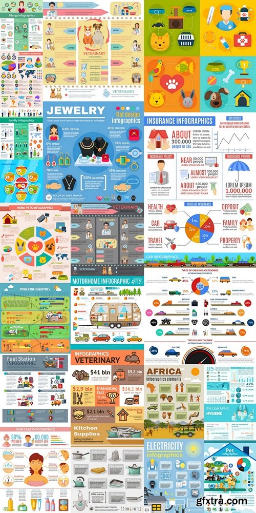 A varied set of infographics 2