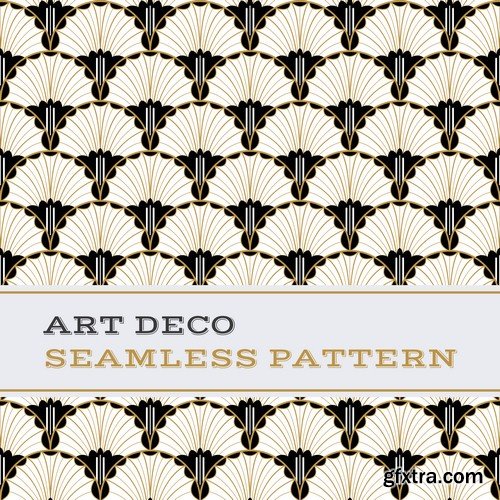 Art Deco pattern - 5 EPS