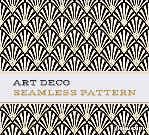 Art Deco pattern - 5 EPS