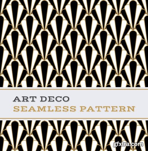 Art Deco pattern - 5 EPS