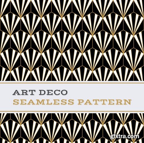 Art Deco pattern - 5 EPS